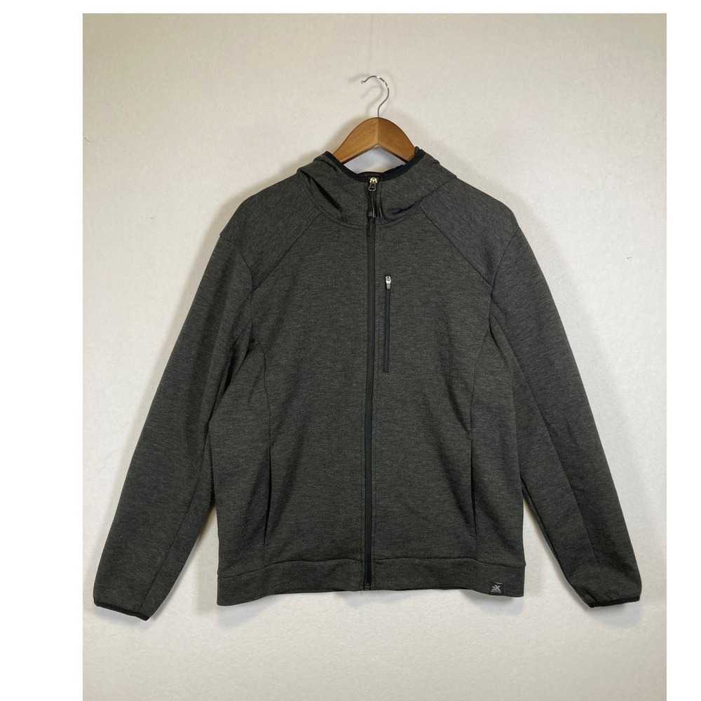 ZeroXposur Full Zip Hoodie Mens Medium Black Heather V86030 Tech Stretch Jacket